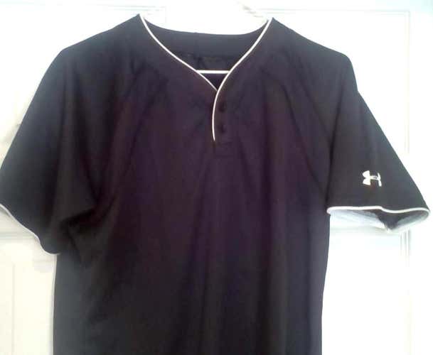 Under Armour Youth Batting Jersey Black and Red Size Large