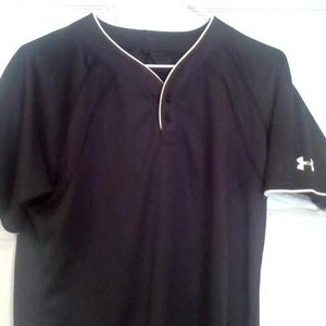 Under Armour Youth Batting Jersey Black and Red Size Large