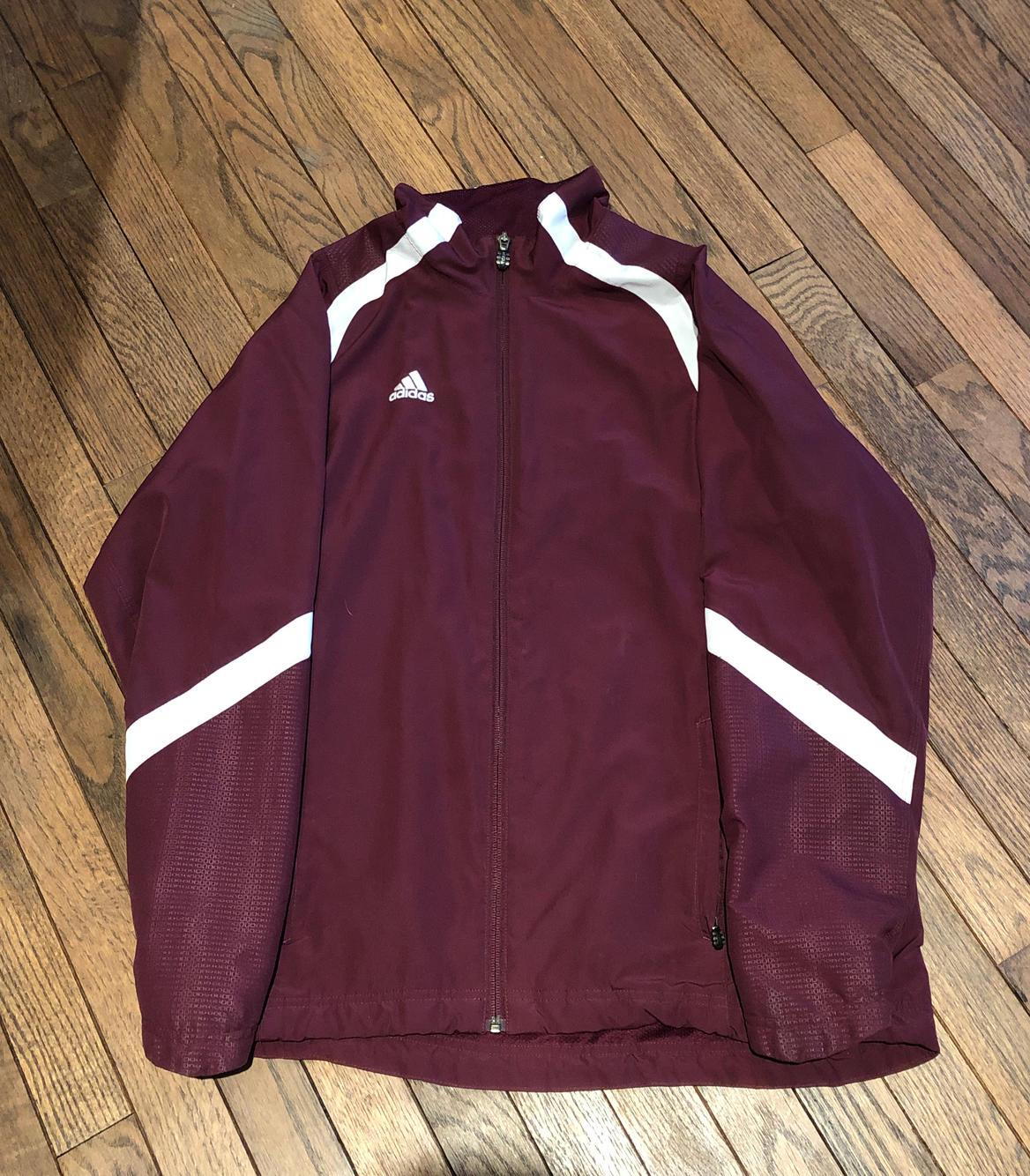 maroon adidas windbreaker