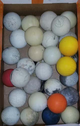 30 Assorted Used Lacrosse Balls, fair condition