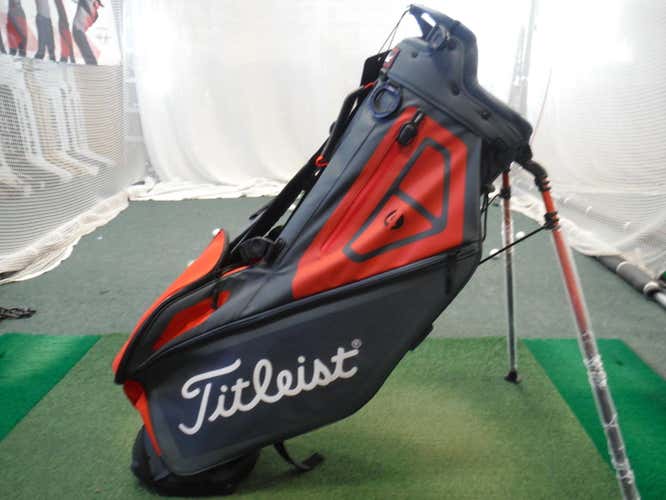 New Titleist Players 4 Stand Bag - Charcoal/Red/White