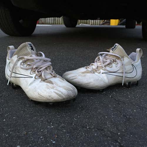 White Nike Vapor Lacrosse Cleats Size 9