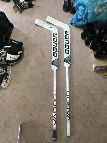 1 New/1 Used Bauer Vapor 1X Goalie Stick Regular Senior