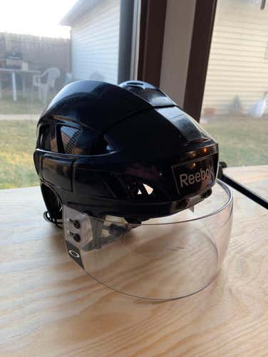 Used Black Medium Reebok Helmet With Oakley Pro Visor