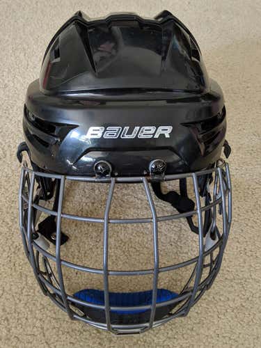 Bauer Re-Akt Combo - Black Large Helmet w/ Medium Cage