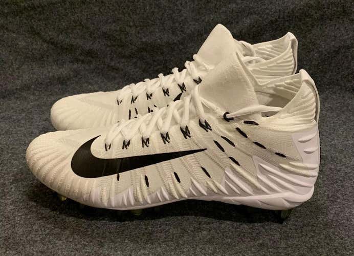 Nike Alpha Menace Elite 871519 101 White Black Oreo Football Cleats  Size 12