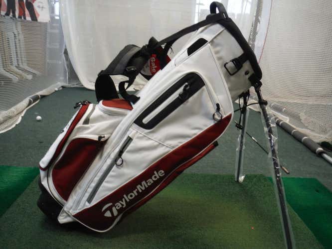 New TaylorMade Flextech MG Wedge Stand Bag - White/Red