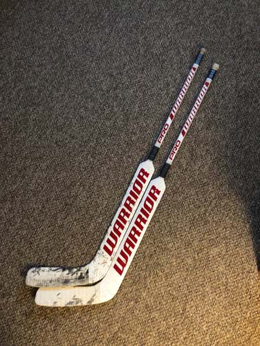 2x Warrior Custom Pro Goalie Stick (Full Right / 25“) - Pro Return Lukas Meili *USED*