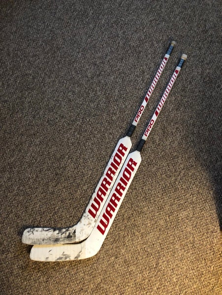 2x Warrior Custom Pro Goalie Stick (Full Right / 25“) - Pro Return Lukas Meili *USED*