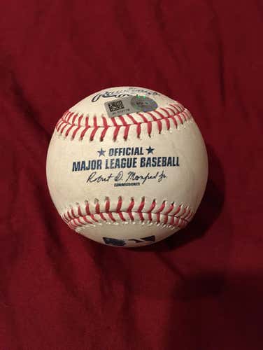 7/6/17 MLB Game Used Baseball Reds vs Rockies Tyler Chatwood to Adam Duvall Foul Ball