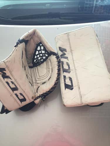 CCM Retro Flex III Pro Goalie Glove & Blocker Regular Senior Pro Stock