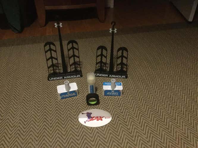 Assorted Lacrosse stuff (read description) East Coast dyes pocket polish, head holders, under armour