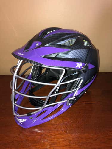 Carbon Fiber R Purple Chin And Black Chin Strap