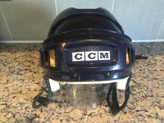 Navy Blue NOS CCM HT 652 Pro Stock Hockey Helmet