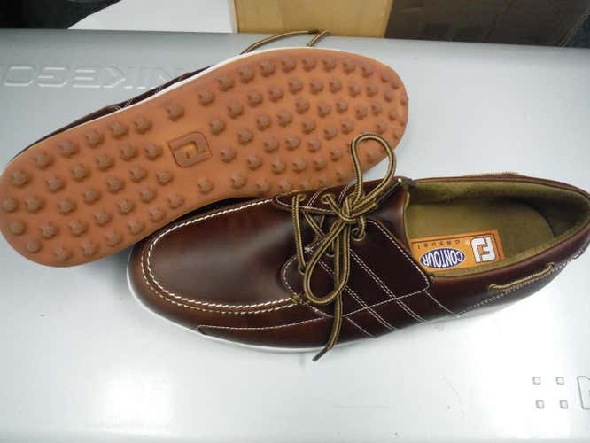 New Men's Footjoy Contour Casual Spikeless Golf Shoes - 12.0M - Brown
