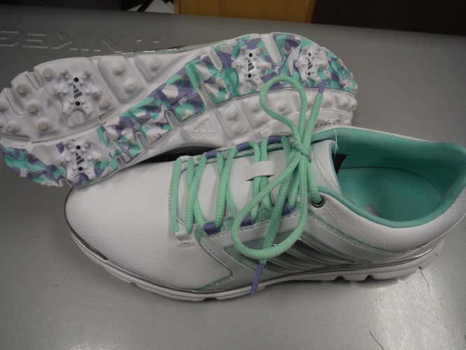 New Women's Adidas adistar Tour Golf Shoes - 7.5M - White/Mint