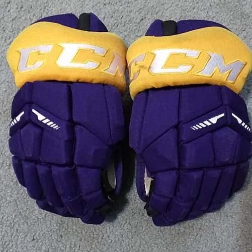 12" CCM Kings Purple and Gold Gloves