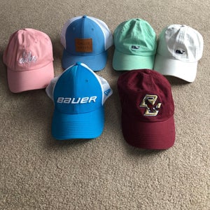 Lots of adjustable hats