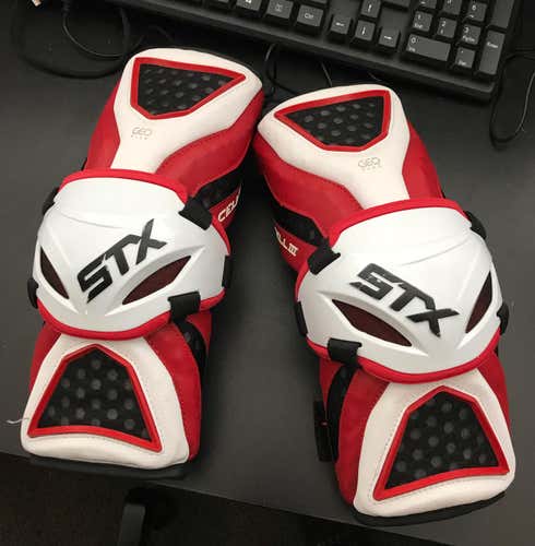 STX CELL III 3 Medium New NWOT Arm Guard Pad Red M Lax Lacrosse