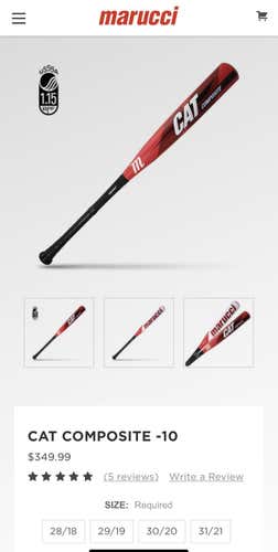 Marucci CAT Composite Bat USSSA Certified