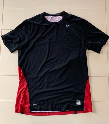 Nike Pro, Compression Fit Short Sleeved Shirt, Large