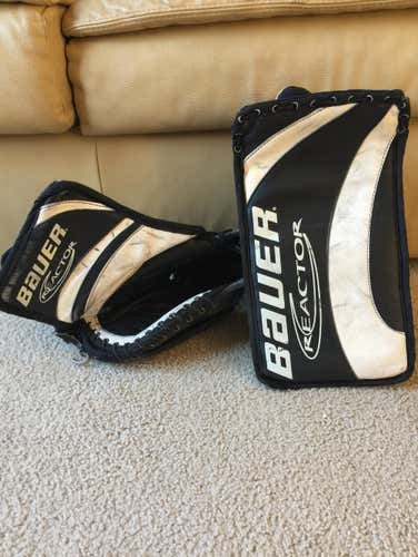 Used Bauer Reactor Glove And Blocker