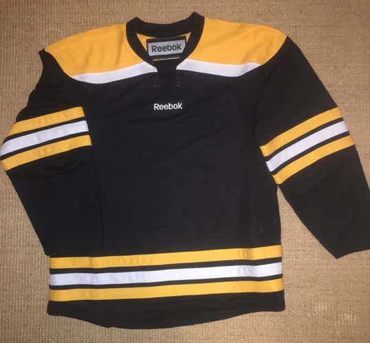 Reebok Uncrested Blank Boston Bruins Home Black Jersey Large