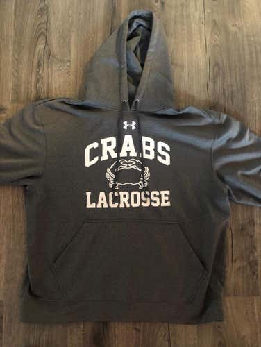 XL Crabs Lacrosse Grey Hoodie