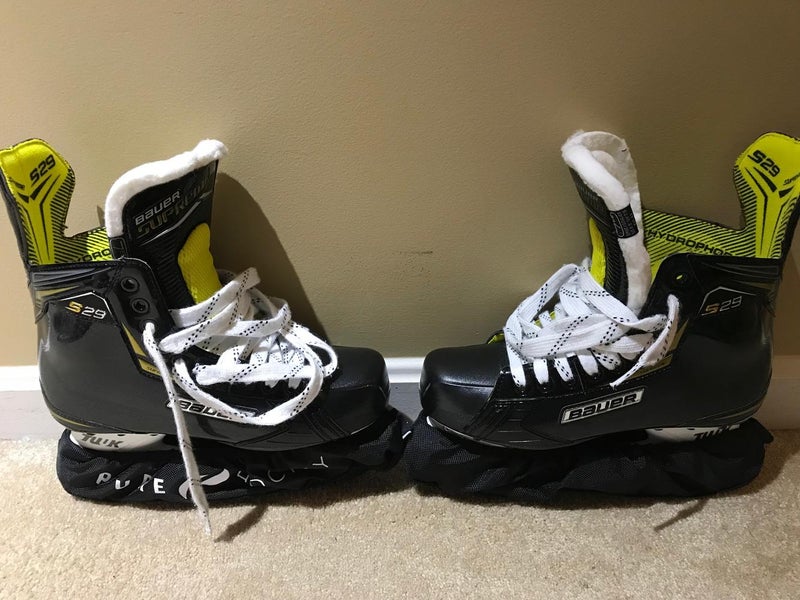Bauer Supreme S29 Skates,Senior Size 7.0 EE, With fitted Superfeet only used 4 times