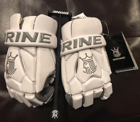Brine King 10” Superlight III Gloves New Nwt Lacrosse Lax White