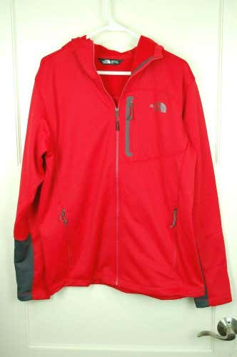 The North Face Red Full Zip Micro Fleece Jacket Hoodie Sweatshirt Men's Size: L
