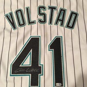 Chris Volstad #41 Florida Marlins Jersey Signed Autographed MLB Authenticated Majestic Size 48