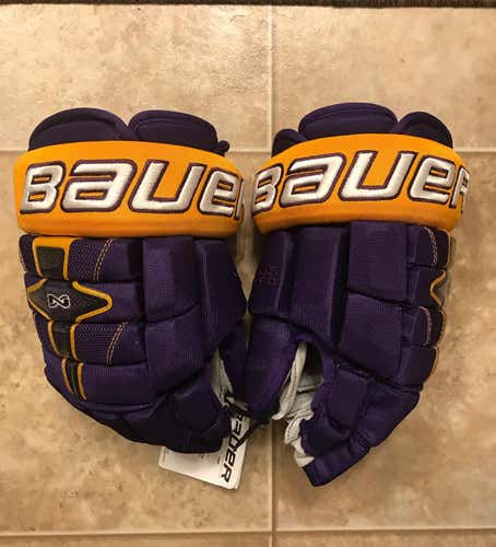 Bauer Nexus Pro Purple/Yellow Hockey Gloves 13