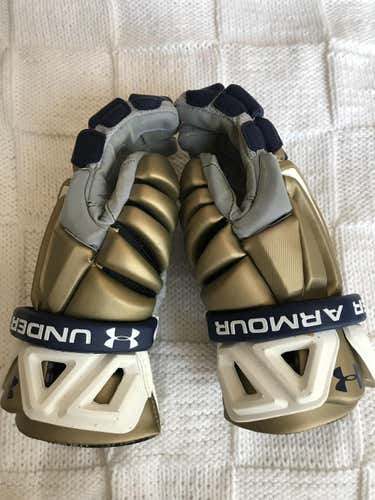 Notre Dame Team Issued Game Worn Under Armour BioFit Gloves