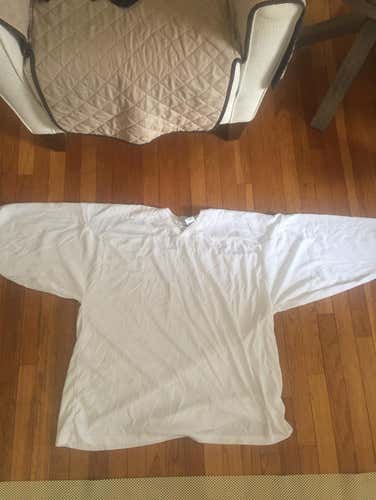 New Plain White Hockey Practice Jersey