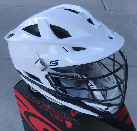New Cascade S Helmet Adult - White w/ Black Mask