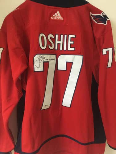 TJ Oshie Signed Autographed Capitals Jersey Stanley Cup Inscribed BAS