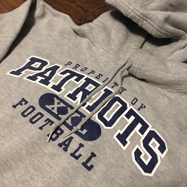 Reebok New England Patriots Sweatshirt Hoodie Size Medium Gray NFL