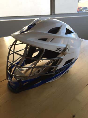 Cascade S Helmet White Shell Cobalt Blue Chin