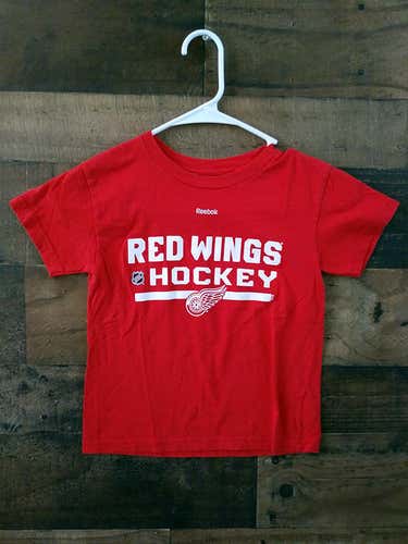 Reebok NHL Hockey DETROIT RED WINGS Red White Youth Team Shirt