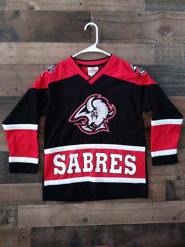 Vintage 1990s Defunct Logo NHL Hockey BUFFALO SABRES #39 Dominik Hasek Player Jersey