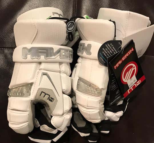 Maverik M4 Gloves (White) Lacrosse Lax Nwt New Large 13”