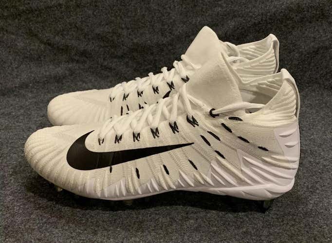 Nike Alpha Menace Elite 871519 101 White Black Oreo Football Cleats Size 11