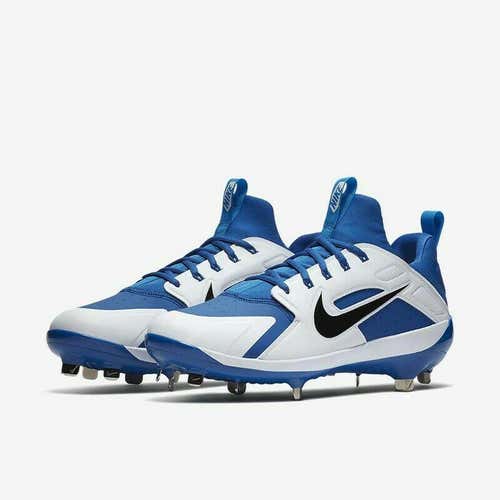 Nike Alpha Huarache Elite sz 12 Royal Blue White AH7524 400 Metal Baseball Cleat