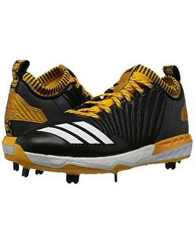 Adidas Boost Icon 3 sz 11 Yellow Black B39163 Metal Baseball Cleat Afterburner