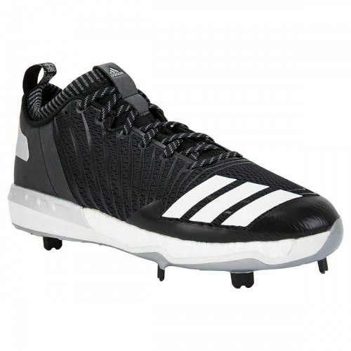 Adidas Boost Icon 3 sz 13 Black Grey White B39167 Metal Baseball Cleats