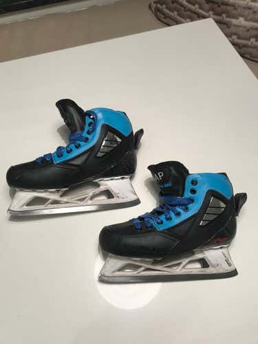 True Goalie Hockey Skates, Size 6, used around 1/2 season, great condition.
