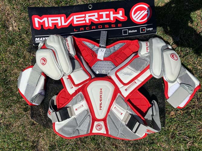 New Maverik MayBach Shoulder Pads Large Red