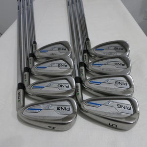 Ping i Series E1 Iron Set - 4-PW, UW - Rifle 6.0 Stiff Flex Steel - Green Dot
