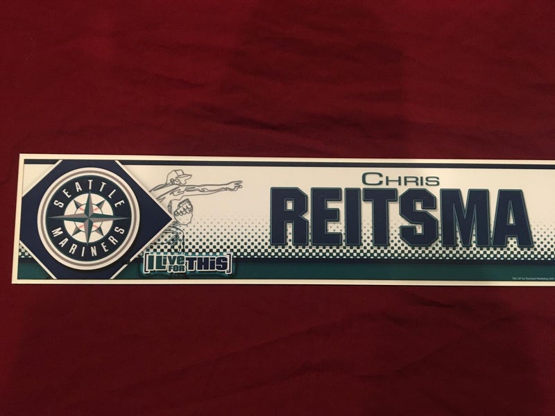 MLB Chris Reitsma #33 Seattle Mariners Locker Nameplate Tag MLB Authenticated